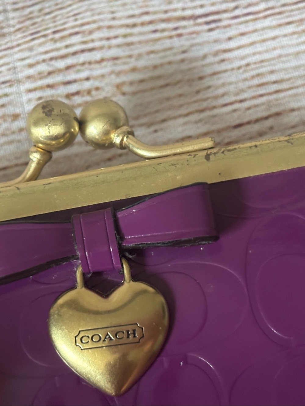 Vintage, Y2K Coach Madison Kisslock Purple Liquid Glo… - Gem